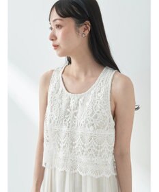 earth music&ecology レースチュールプリーツワンピース