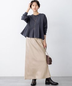 23区 S 【洗える】テクスチャーサテン ナロー スカート