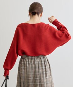 Green Parks もちやわ袖釦ドルマンニットプルオーバー