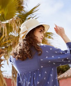 Maison de FLEUR リボンスリットパイピングハット