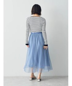 YECCA VECCA ラメチュールギャザースカート