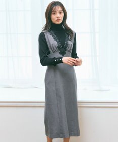 Feroux 美シルエットレース ジャンパースカート