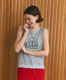 GRACE CONTINENTAL ラメジャガードノースリーブ