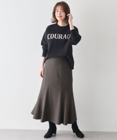 ANY 【洗濯機可】スウェットライクロゴニット