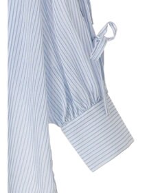 earth music&ecology 袖スリットリボンロングシャツ