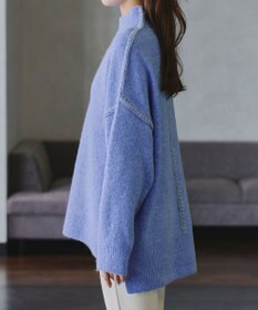 Tiaclasse 【洗える】配色ハンドステッチプルオーバー