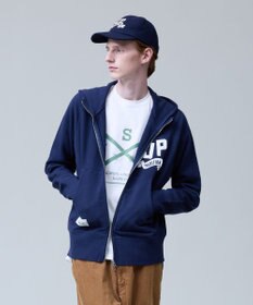 J.PRESS MEN 【NYUZELESS】ヘビーウェイト ジップアップ フーディ ネイビー系