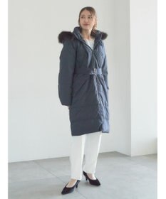 Te chichi 【宮本茉由着用】フードロングダウンコート