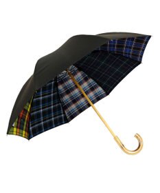 +RING 【UVカット100%】【UPF50＋】【遮光率99.99%以上】【2重張り】プラスリング 晴雨兼用傘（長ショート） CHK T1248