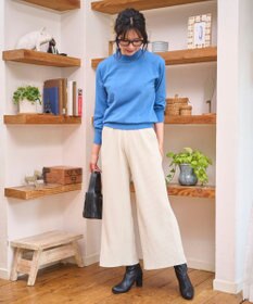 WEGO 【WEB限定/2025年秋冬新作/裾カットOK！自分サイズに調整可能/ウエストゴム/しわになりにくい/】カットプリーツパンツ