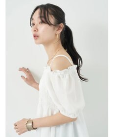 earth music&ecology ２ｗａｙショルダーシャーリングチュニック