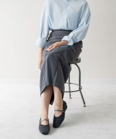 Bridget Birkin 【Bridget Birkin】エラスティックバンドもこもこスクエアバレエシューズ