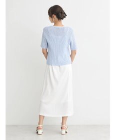 earth music&ecology バイカラーＶネックカーディガン