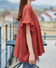 Tiaclasse 【洗える】ギャザー切り替えフレアプルオーバー