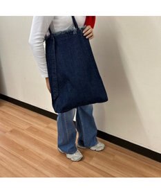 woadblue 【157】DENIM TIE TOTE デニムトートバッグ ダークブルー