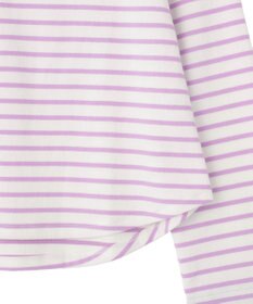 earth music&ecology バイカラースクエアネックボーダープルオーバー