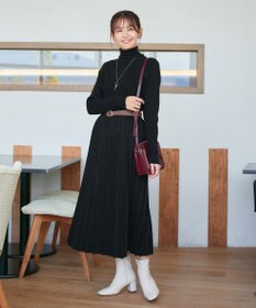 Tiaclasse L 【新色追加・洗える】リブタートルニット