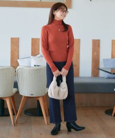 Tiaclasse L 【新色追加・洗える】リブタートルニット