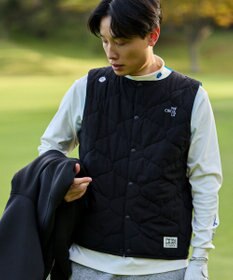 PW CIRCULUS 【撥水加工 / ストレッチ】【MEN】キルティング中綿インナーベスト ゴルフ