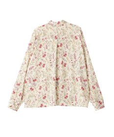 YECCA VECCA ボタニカルフラワー柄ボウタイブラウス