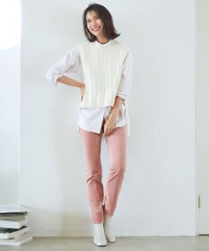 23区 【洗える】コットンリリー ニットベスト