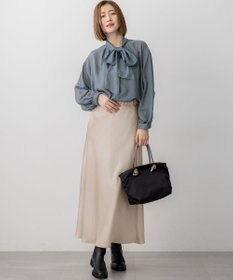 23区 S 【見上愛さん着用/洗える】シアービエラ ボウタイ ブラウス