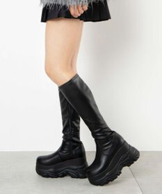 WEGO 厚底ボリュームスニーカーソールロングブーツ