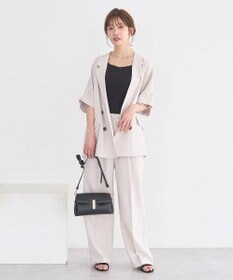 earth music&ecology 【セットアップ対応】リネンライクダブルジャケット