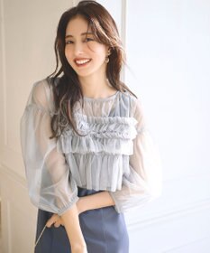 ANY SIS 【Lily Calin】チュールフリルトップス×ドレスセット