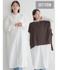 AMERICAN HOLIC ＳＥＴ　シャツワンピース＋ニットベスト