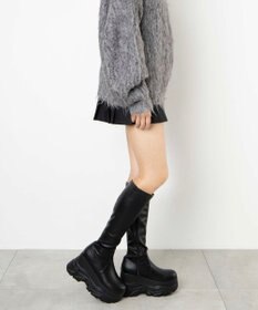 WEGO 厚底ボリュームスニーカーソールロングブーツ