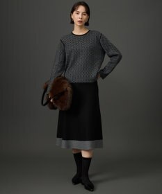 自由区 S 【WEB限定・リバーシブル可・着まわし力抜群】ニット セットアップ(トップ＋スカート)