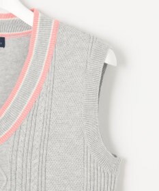 23区GOLF 【WOMEN】【洗える】コットンブレンド ニットベスト