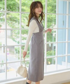 Feroux 【洗える】美シルエット ジャンパースカート