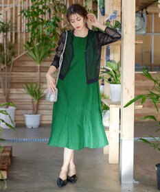 Tiaclasse シアーショートカーディガン