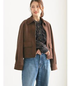 Te chichi ファブリックアソート衿付きブルゾン