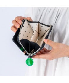 tsumori chisato CARRY グリッターフラワー ラウンドファスナー 2つ折り財布
