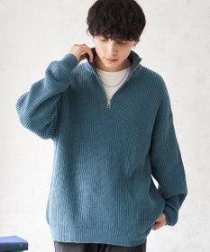 WEGO オーバーフィットハーフジッププルオーバー