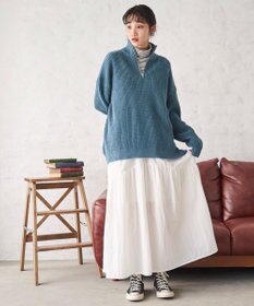 WEGO オーバーフィットハーフジッププルオーバー