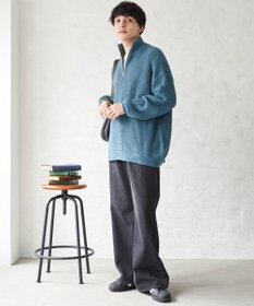 WEGO オーバーフィットハーフジッププルオーバー