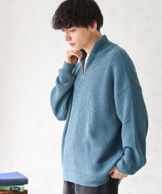 WEGO オーバーフィットハーフジッププルオーバー