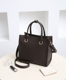 style code  【MERCURYDUO/マーキュリーデュオ】メタルアイレット　両アオリポケット　スクエアハンドバッグ