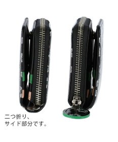 tsumori chisato CARRY グリッターフラワー ラウンドファスナー 2つ折り財布