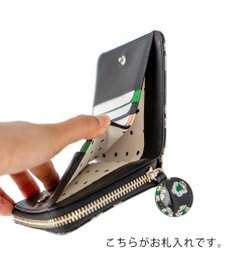 tsumori chisato CARRY グリッターフラワー ラウンドファスナー 2つ折り財布