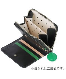 tsumori chisato CARRY グリッターフラワー ラウンドファスナー 2つ折り財布