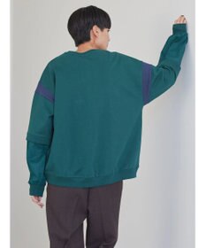 AMERICAN HOLIC 袖異素材ミニ裏毛プルオーバー