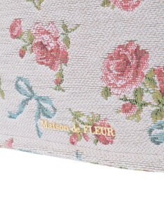Maison de FLEUR ローズリボン柄ゴブランスクエアトートSバッグ