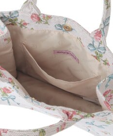 Maison de FLEUR ローズリボン柄ゴブランスクエアトートSバッグ