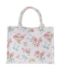 Maison de FLEUR ローズリボン柄ゴブランスクエアトートSバッグ