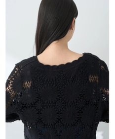 earth music&ecology クロシェ風カーディガン